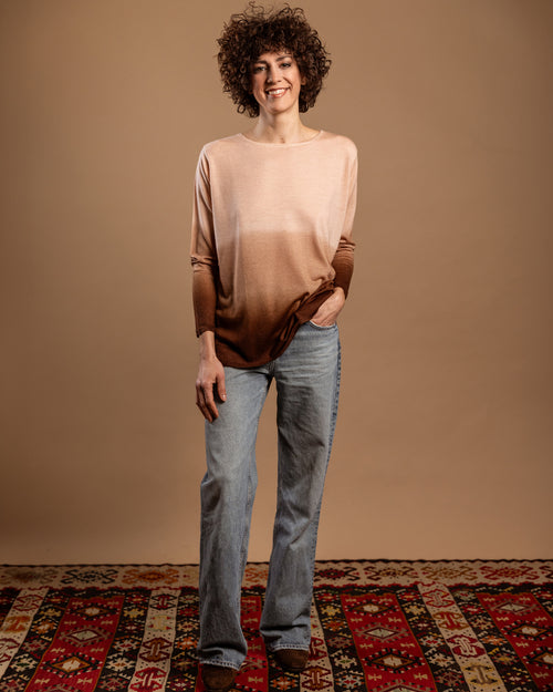 ADRIENNE colore NATURALE - MAGLIA SFUMATA IN CACHEMIRE - Ordi.to Accessori