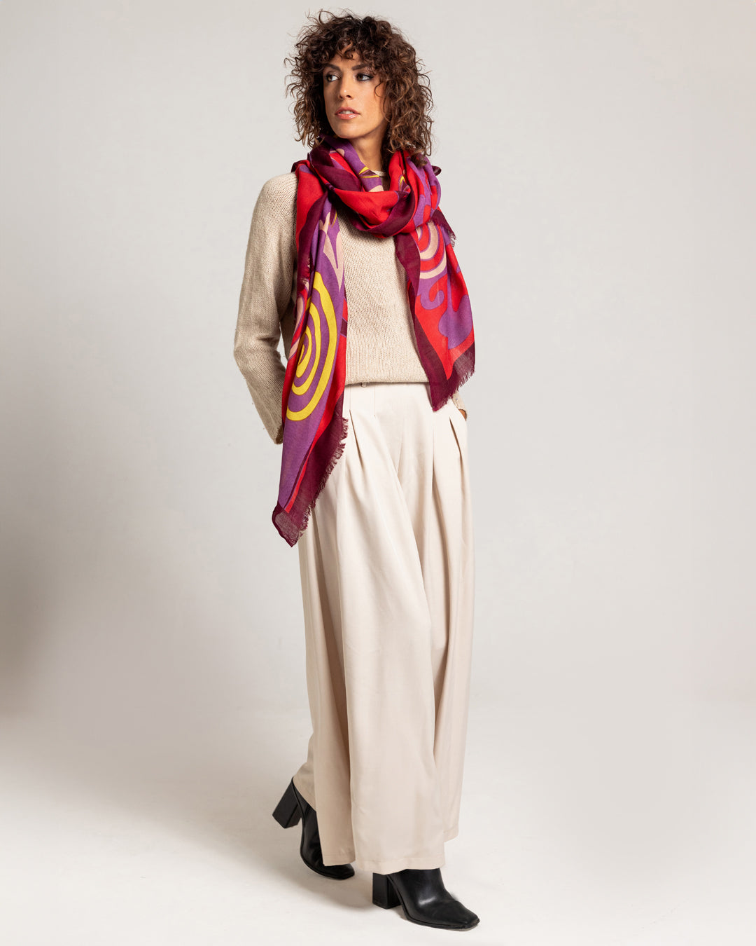 AMSTERDAM ROSSA - Sciarpa Unisex in lana