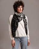 BEATON NERO - Maxi foulard stampa fiori - Ordi.to Accessori