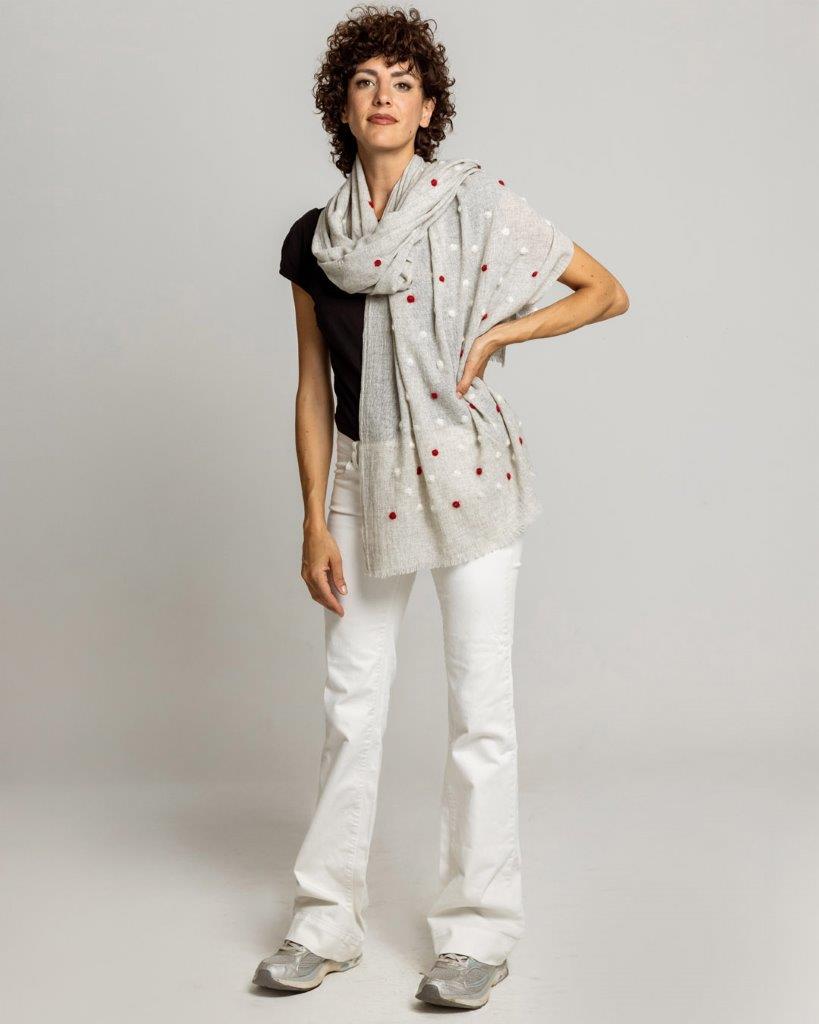 BERNINI GRIGIA - Sciarpa Unisex in misto lana