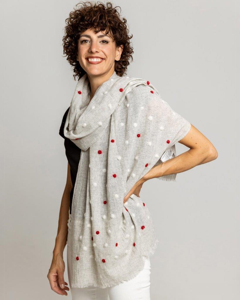 BERNINI GRIGIA - Sciarpa Unisex in misto lana