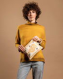 CLIO PANNA - Pochette in Velluto ricamato a mano - Ordi.to Accessori
