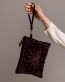 CLIO BORDEAUX - Pochette in Velluto ricamato a mano - Ordi.to Accessori