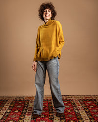 DANIELLE colore SENAPE - DOLCEVITA SFUMATA IN CACHEMIRE