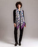 GRIMM VIOLA - Maxi foulard stampa fiori - Ordi.to Accessori
