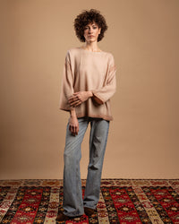 HOLLY colore NATURALE - MAGLIA NO SIZE IN CACHEMIRE