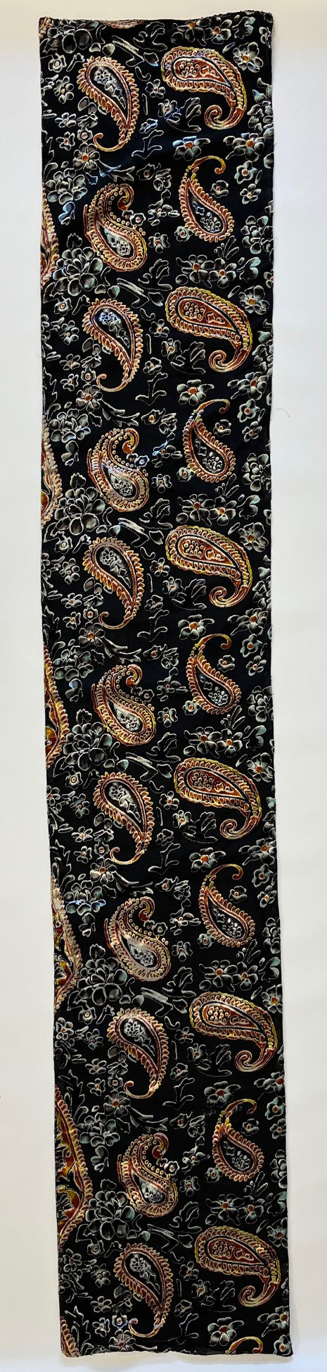 CAREZZA NERA - Sciarpa devorè con le perline