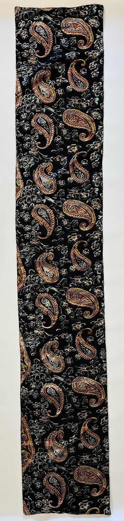 CAREZZA NERA - Sciarpa devorè con le perline