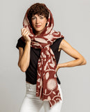 ISEO ROSSO SCURO - Sciarpa Stampata e ricamata - Ordi.to Accessori