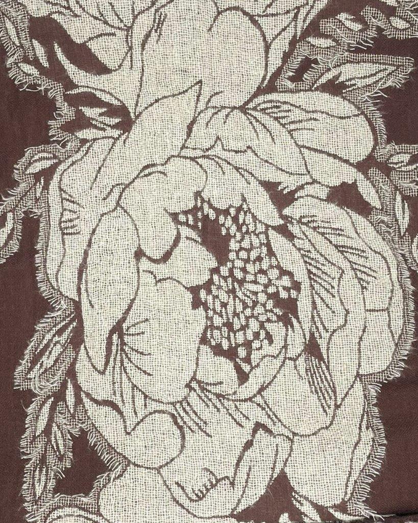 LOVAS MARRONE - Sciarpa Jacquard