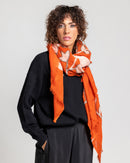 PONS ARANCIO - Sciarpa in lana RICAMATA - Ordi.to Accessori