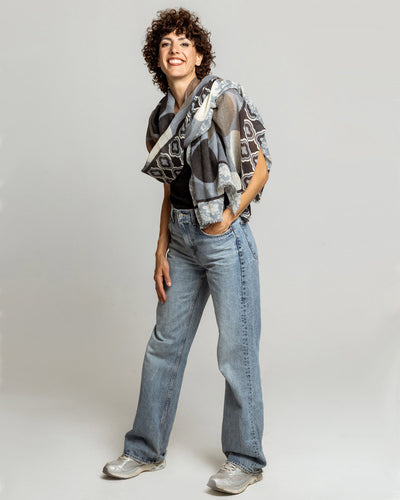 POWEL GRIGIA - Sciarpa Stampata