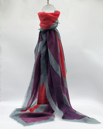 ROTHKO ROSSO - Sciarpa Dipinto a mano in lana