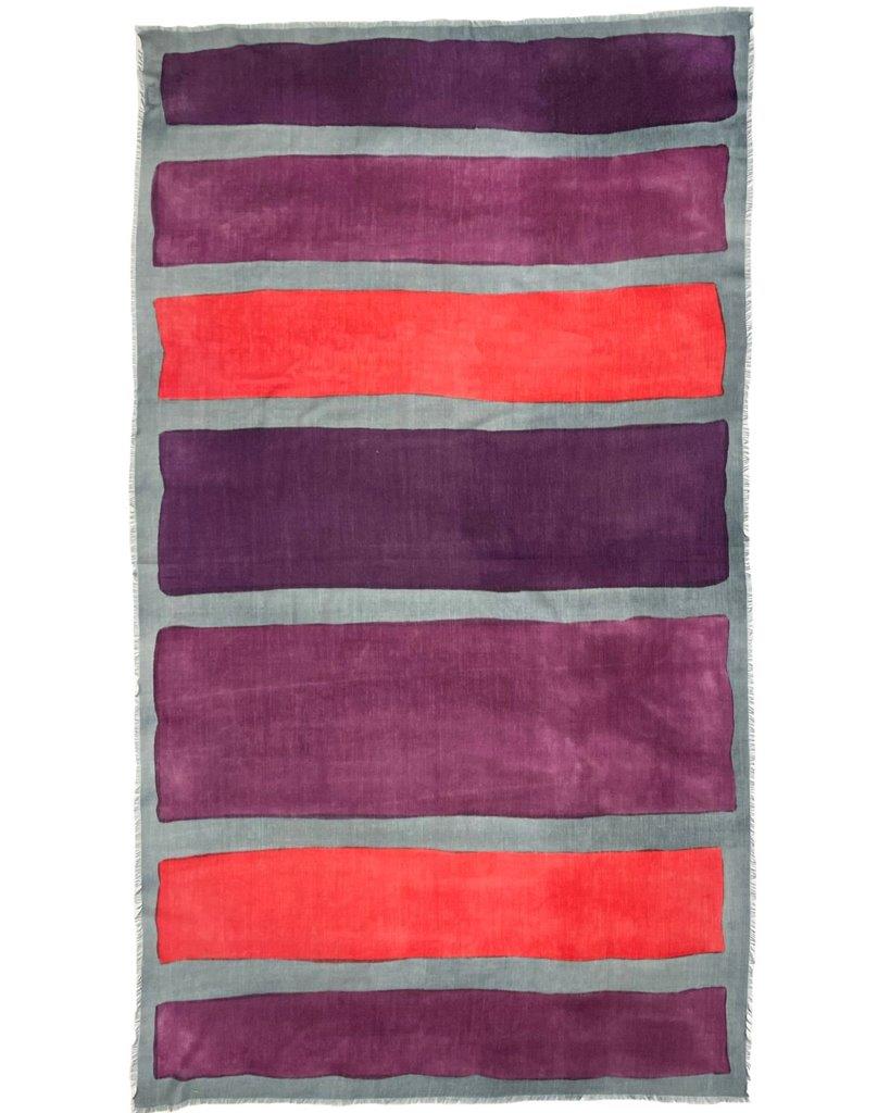 ROTHKO ROSSO - Sciarpa Dipinto a mano in lana