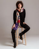 SHAKESPEARE colore VIOLA - Sciarpa dipinta a mano - Ordi.to Accessori