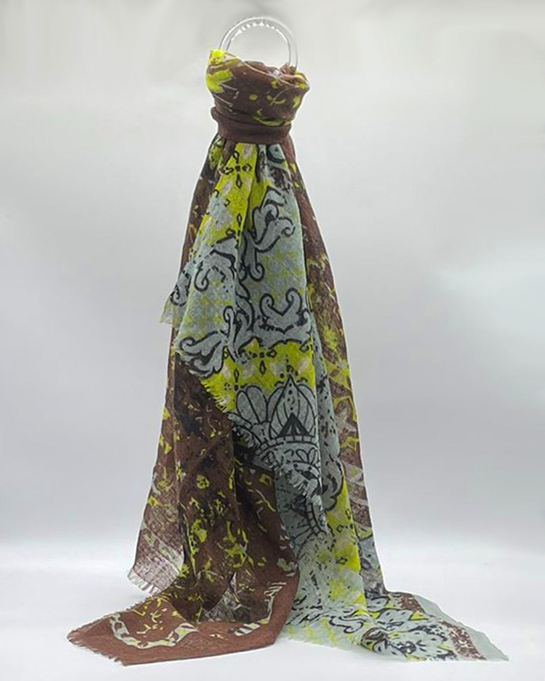 TRASIMENO MARRONE - Sciarpa Stampata