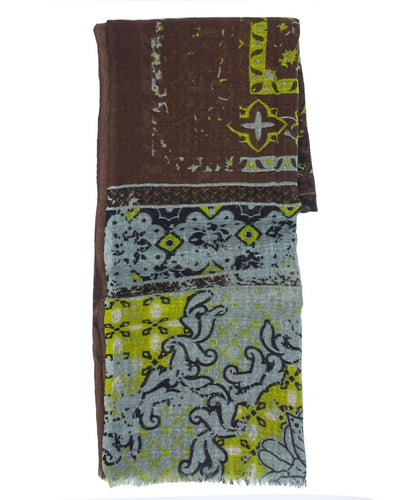 TRASIMENO MARRONE - Sciarpa Stampata