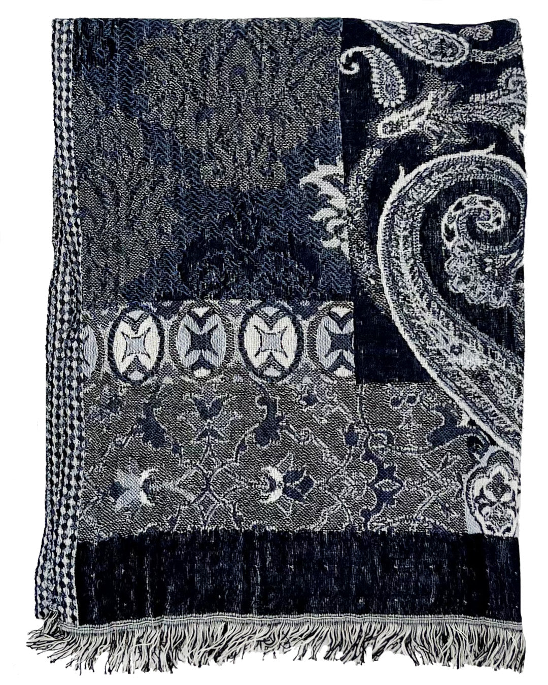 FUSINE BLU - Sciarpa Jacquard